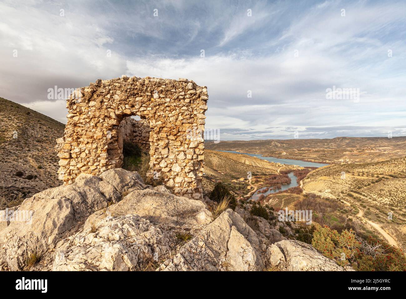 Alcaine, Cultural Park of Rio Martin, Teruel, Spain Stock Photo