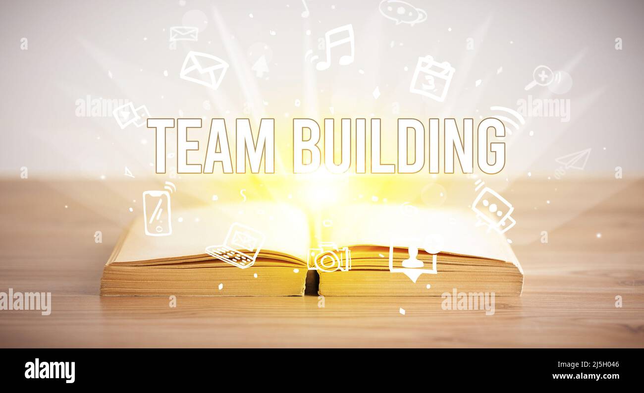 Business Book Inscriptions Examples open book with business inscription Stock Photo - Alamy