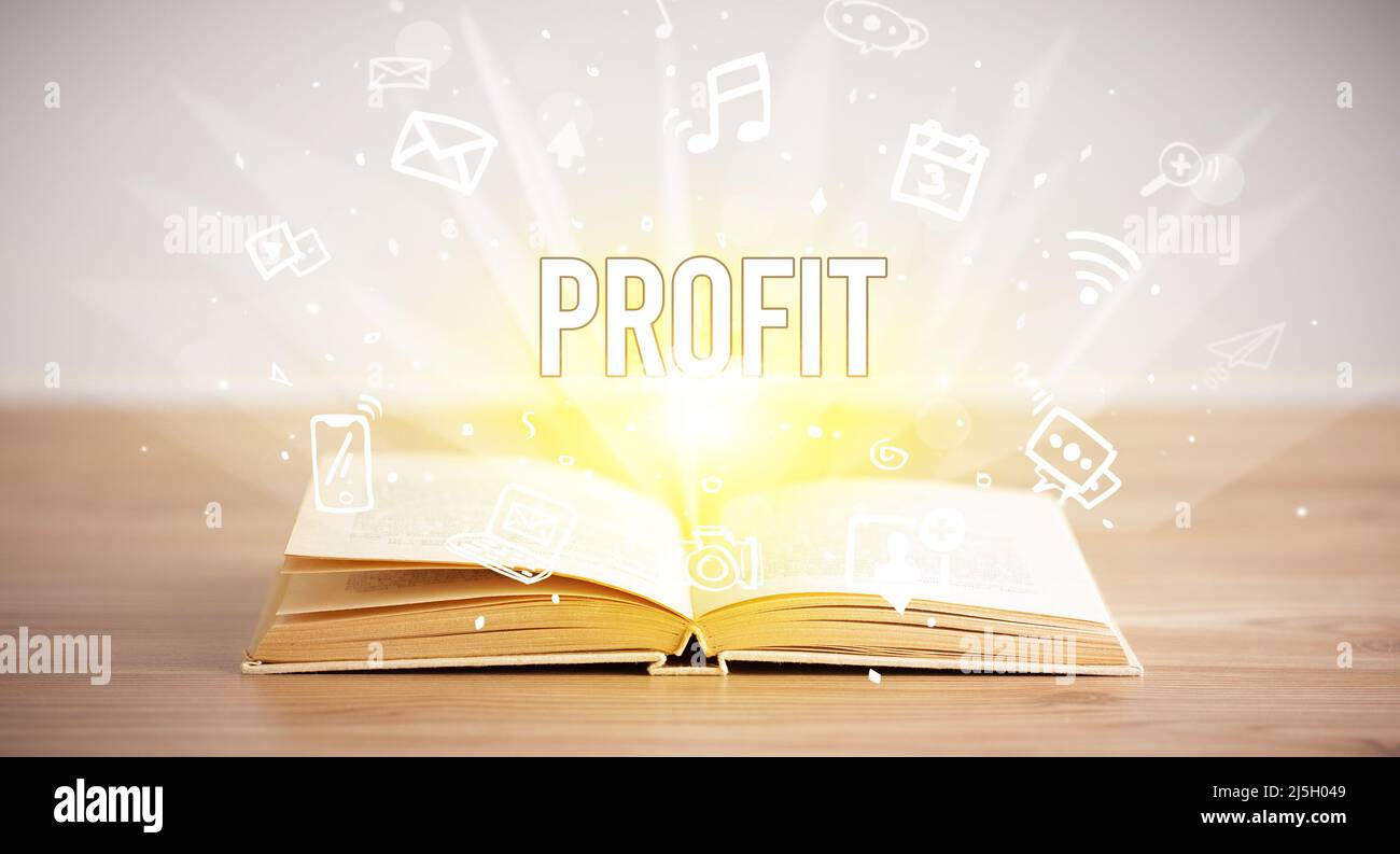 Business Book Inscriptions Examples open book with business inscription Stock Photo - Alamy