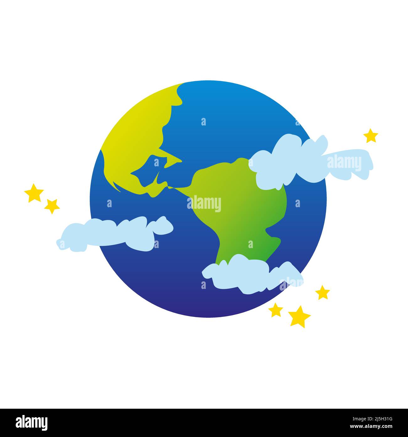 planet earth surrounded by clouds and stars Stock Vector Image & Art ...
