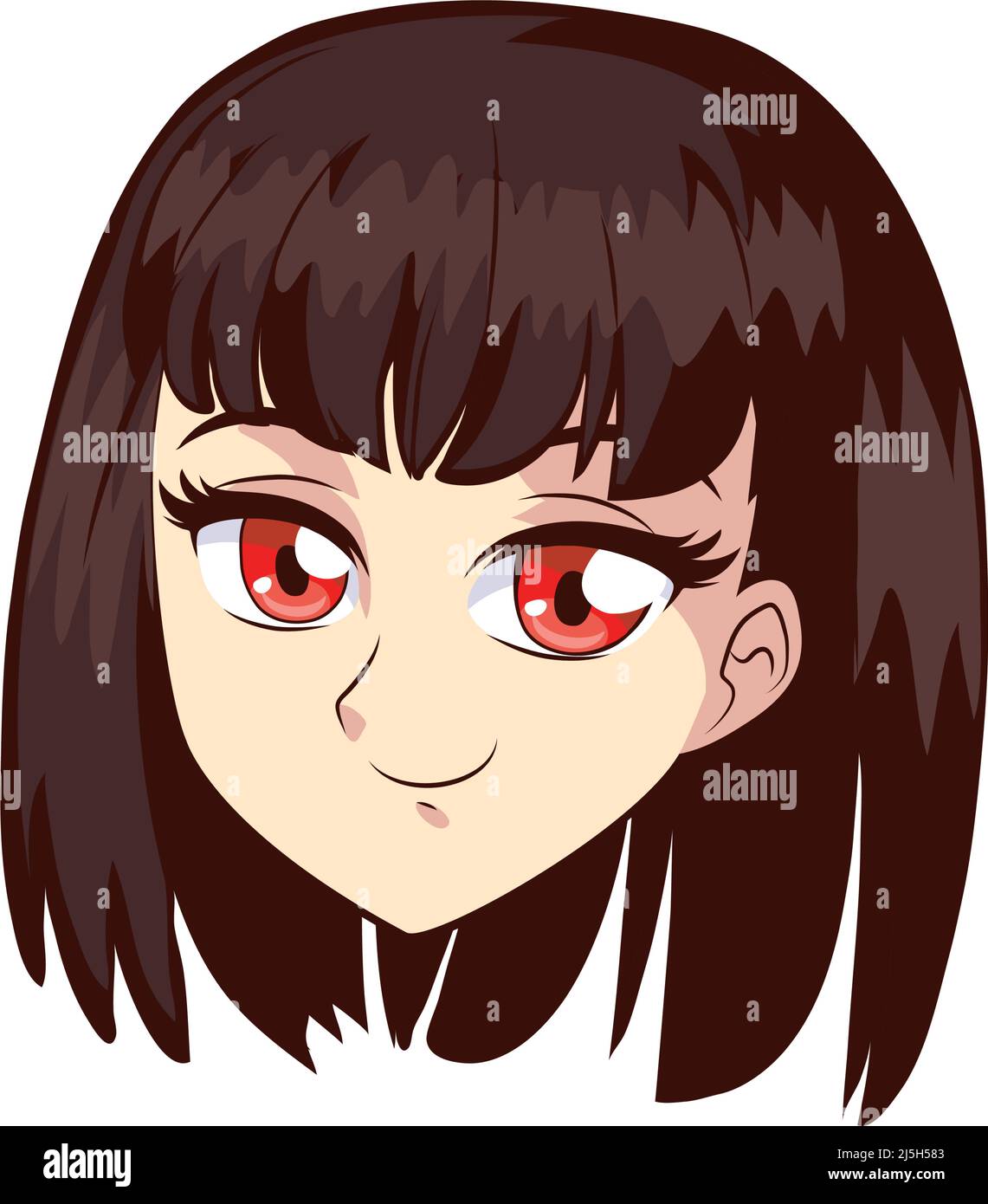 Anime face girl Stock Vector Image & Art - Alamy