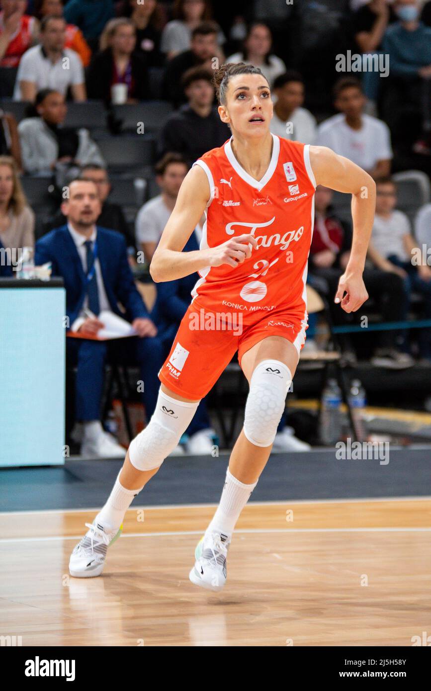 Laetitia Guapo of Tango Bourges Basket during the Women's French Cup, Final basketball  match between Basket Landes and Bourges Basket on April 23, 2022 at Accor  Arena in Paris, France - Photo