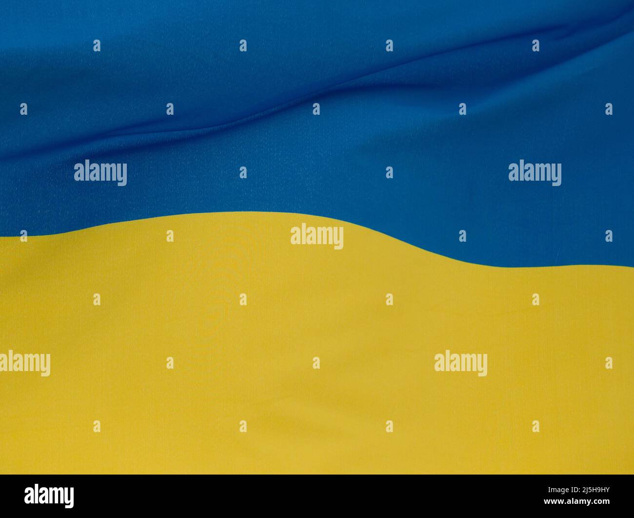 Full frame image of fluttering Ukrainian flag Stock Photo