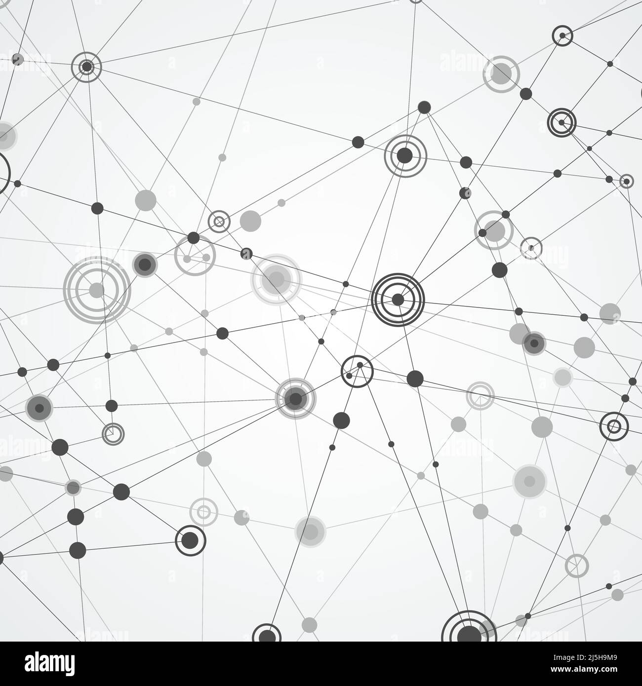 Network connection structure on white background. Vector network concept Stock Vector