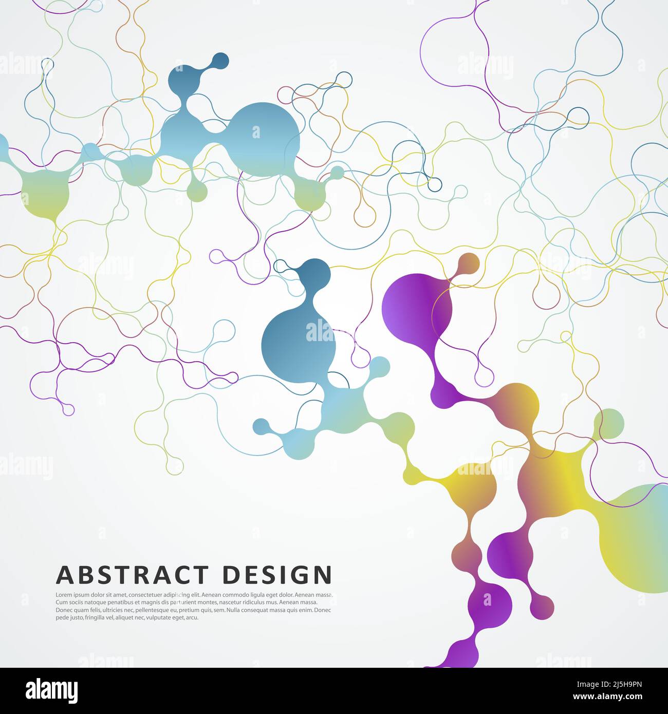 Connected lines and dots. Vector technology concept background Stock ...