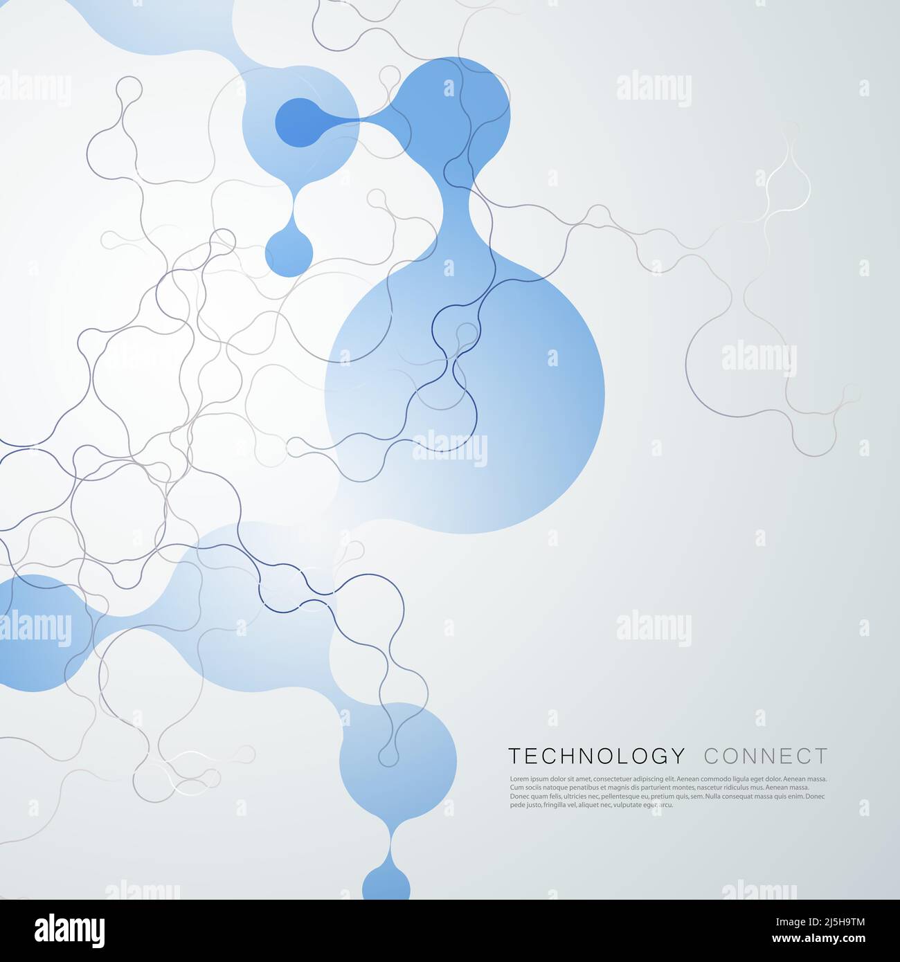 Technology connected lines and dots concept Stock Vector