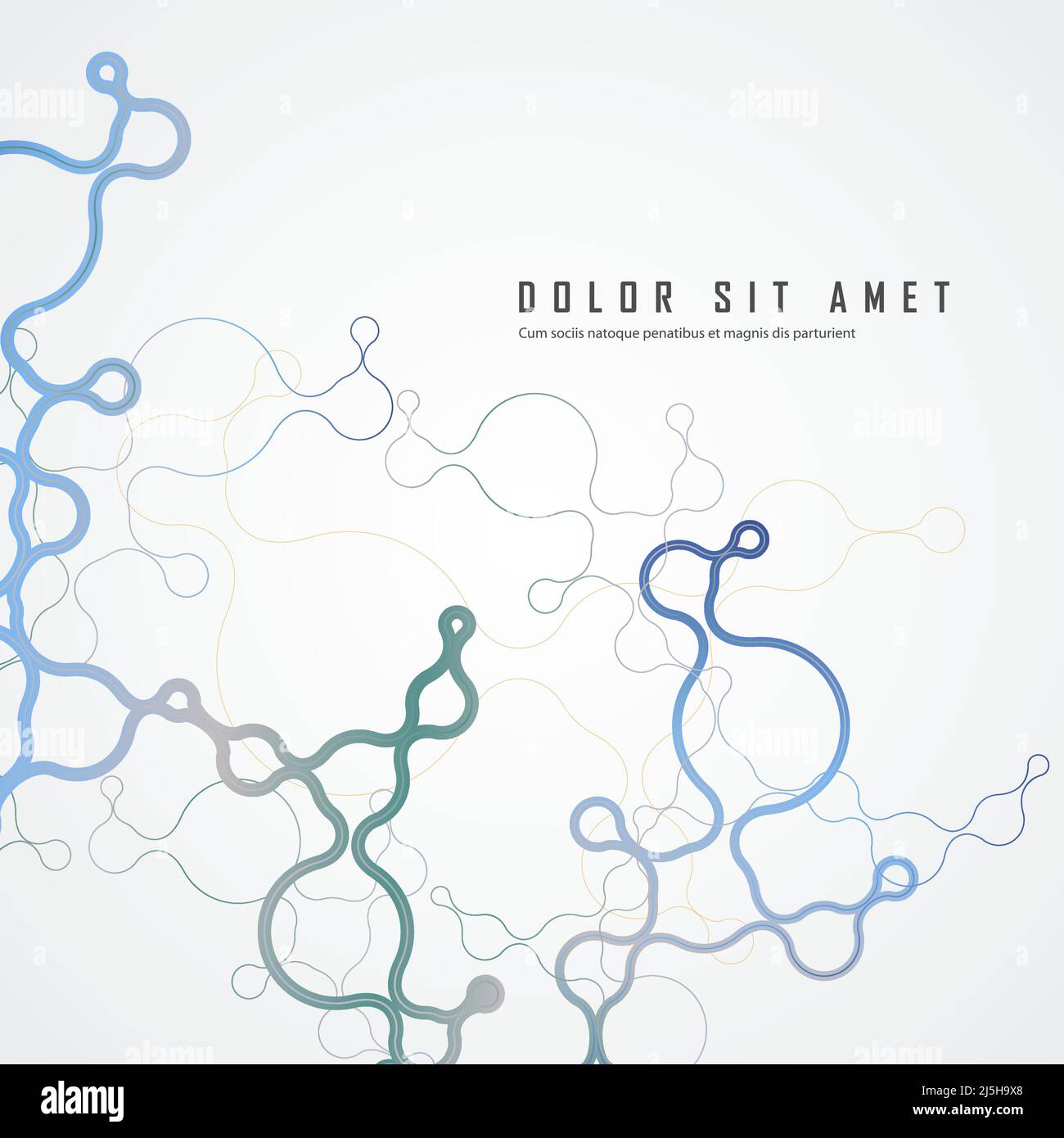 Abstract connecting dots and lines. Network science background Stock Vector