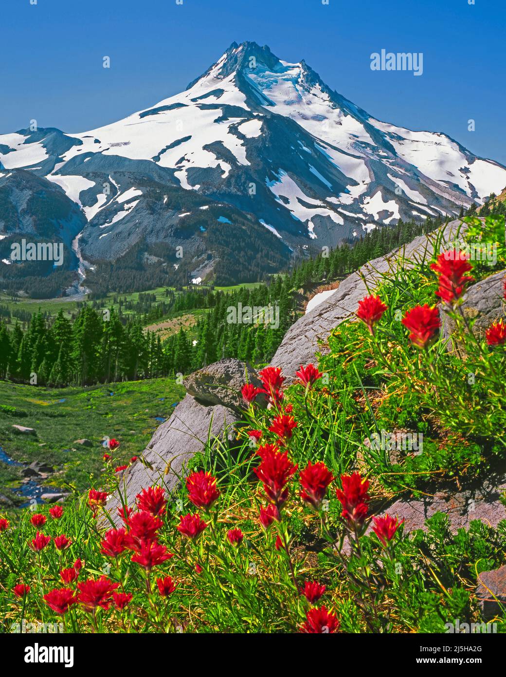 Mount Jefferson, Cascade Range, Oregon Stock Photo