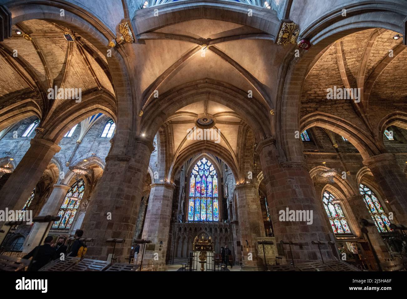 interior of St Giles Cathedral, Edinburgh, Scotland Stock Photo