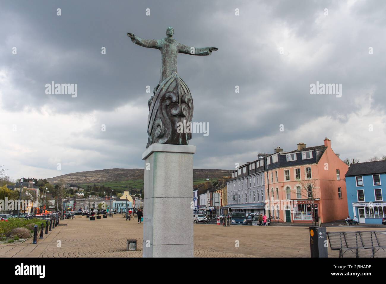 Saint Brendan the Navigator statue, Bantry, Co Cork. Ireland Stock