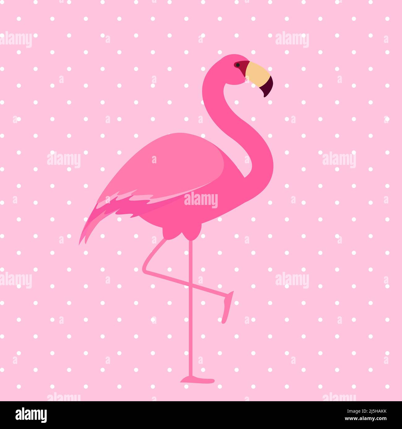 Cute pink flamingo. Vector Illustration EPS10 Stock Vector Image & Art ...