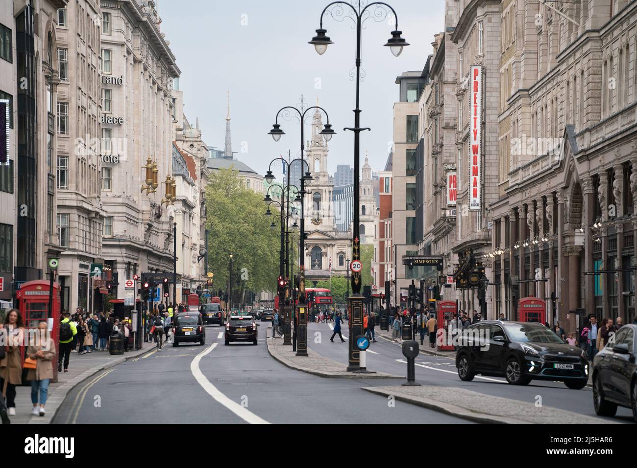 The strand, northbank, westminster, london, england Stock Photo