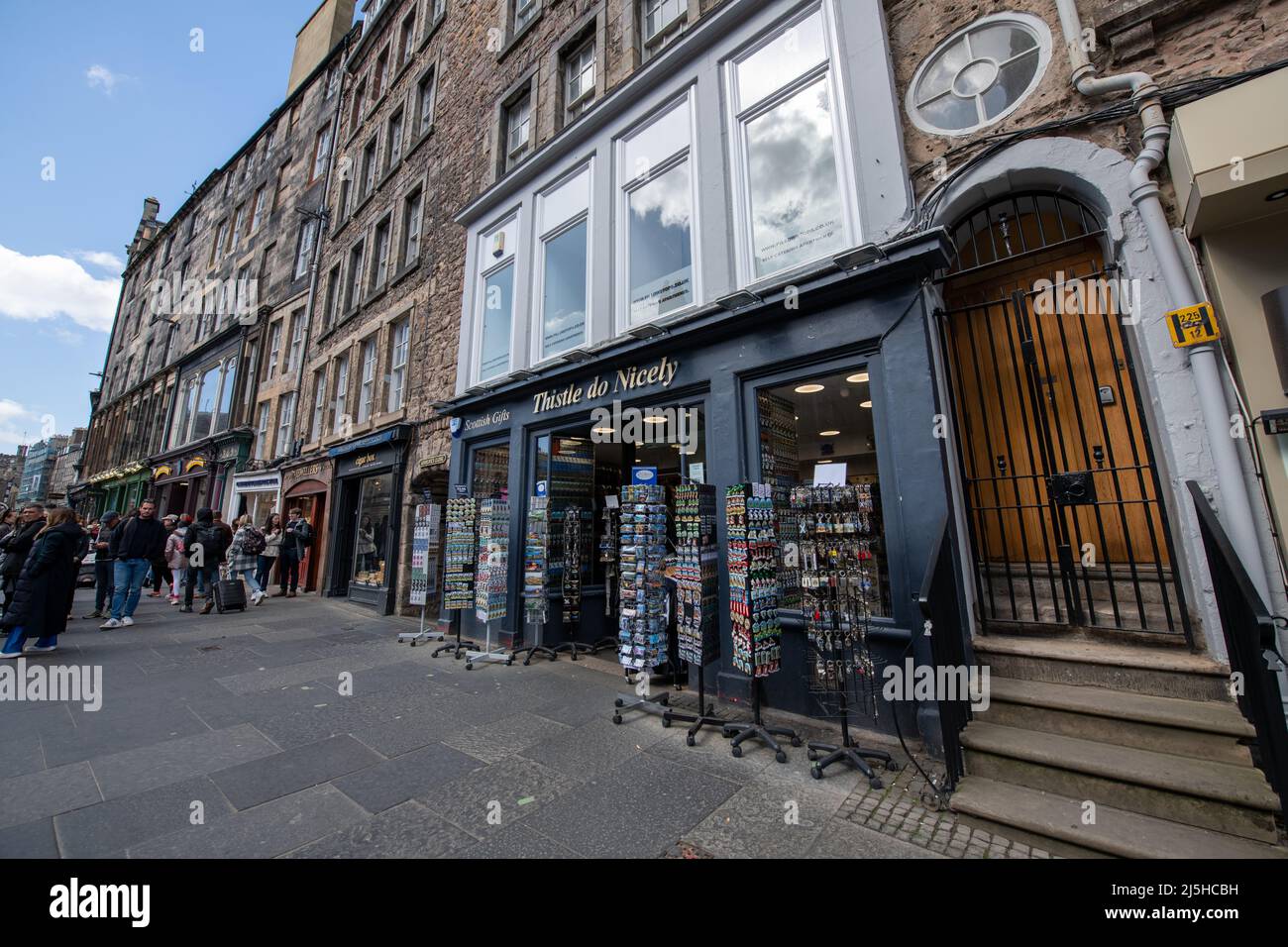 Thistle do Nicely, Scottish Souvenir shop, Edinburgh, Scotland Stock Photo