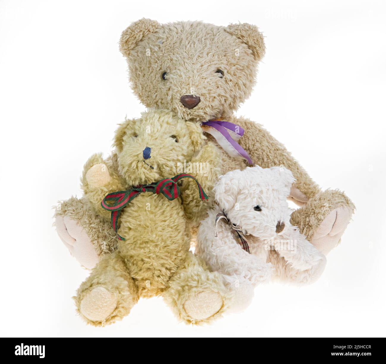 Worn and loved teddy bears Stock Photo