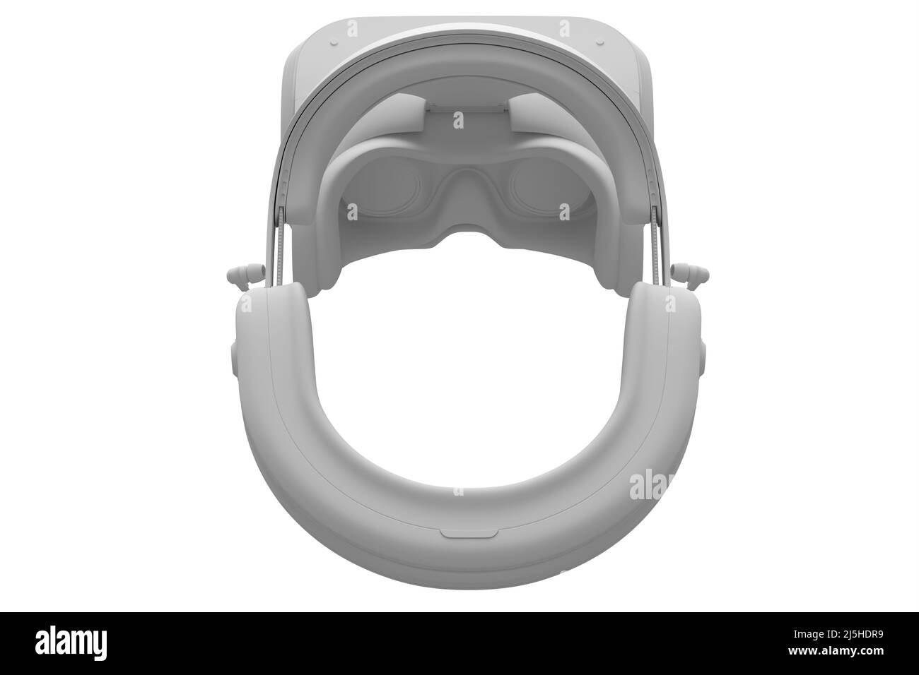 Virtual reality glasses isolated on white monochrome background. 3d