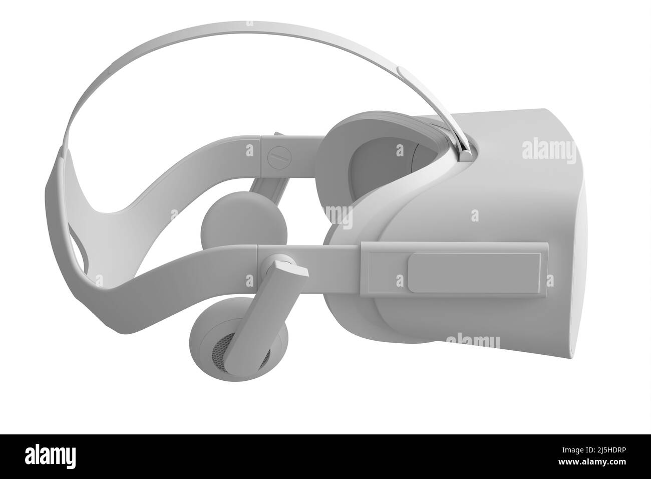 Virtual reality glasses isolated on white monochrome background. 3d