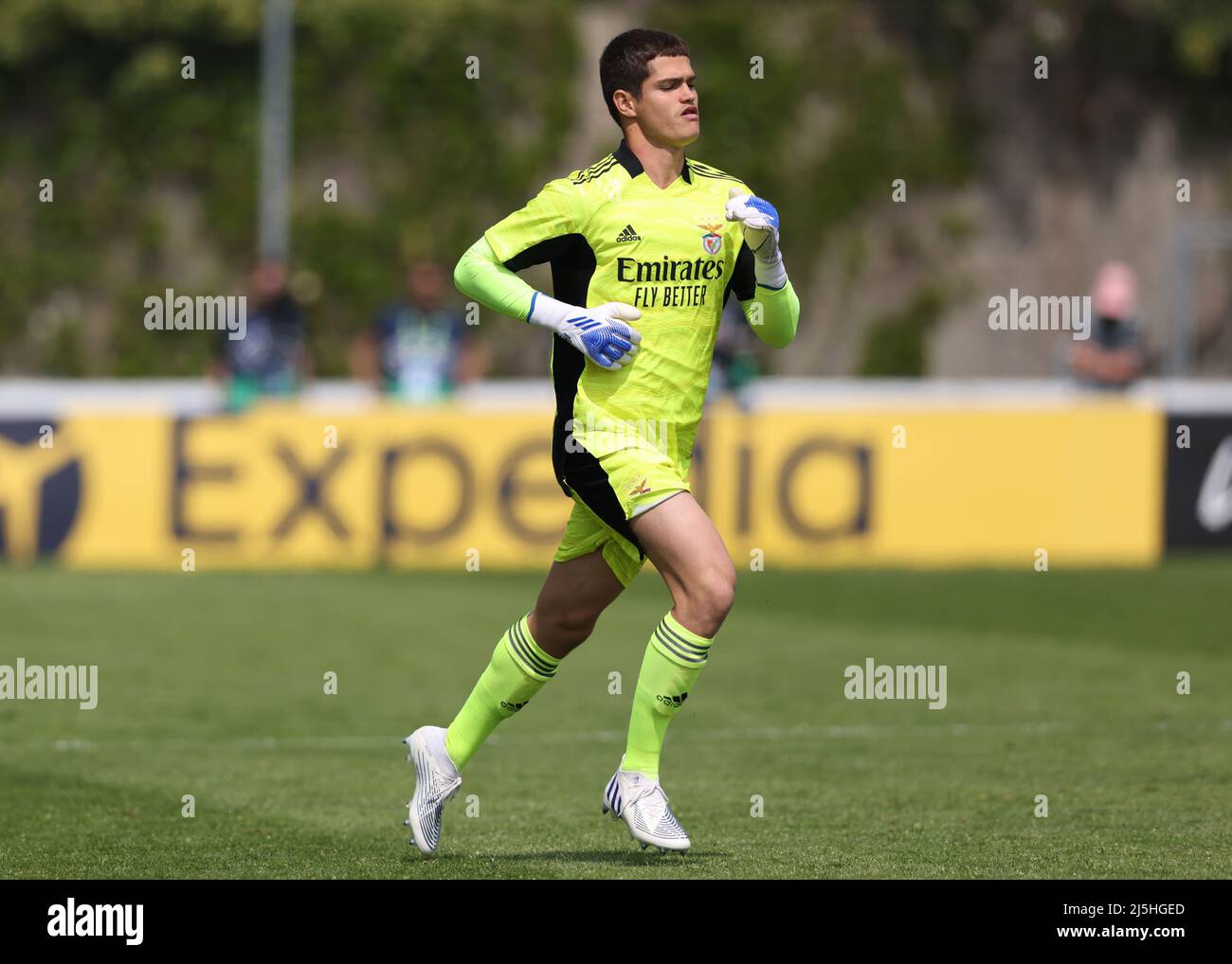 Nyon, Switzerland, 22nd April 2022. Andre Gomes of SL Benfica during the UEFA Youth League match at Colovray Sports Centre, Nyon. Picture credit should read: Jonathan Moscrop / Sportimage Stock Photo