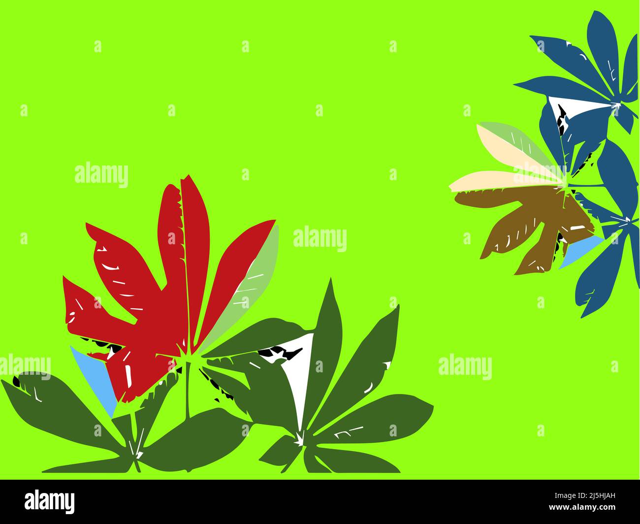 dark tropical foliage nature background Stock Vector