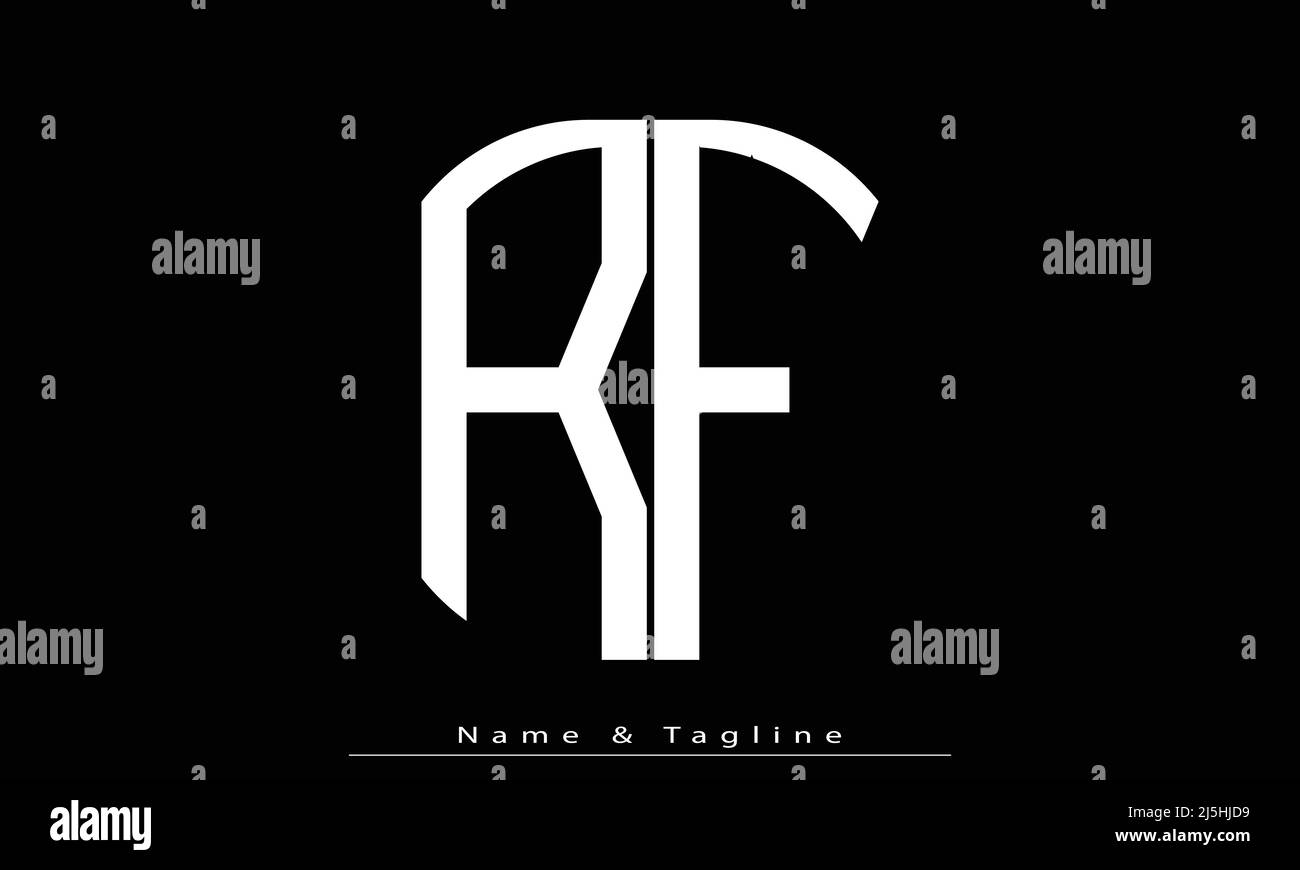 Letters Rf Rf logo Black and White Stock Photos & Images - Alamy