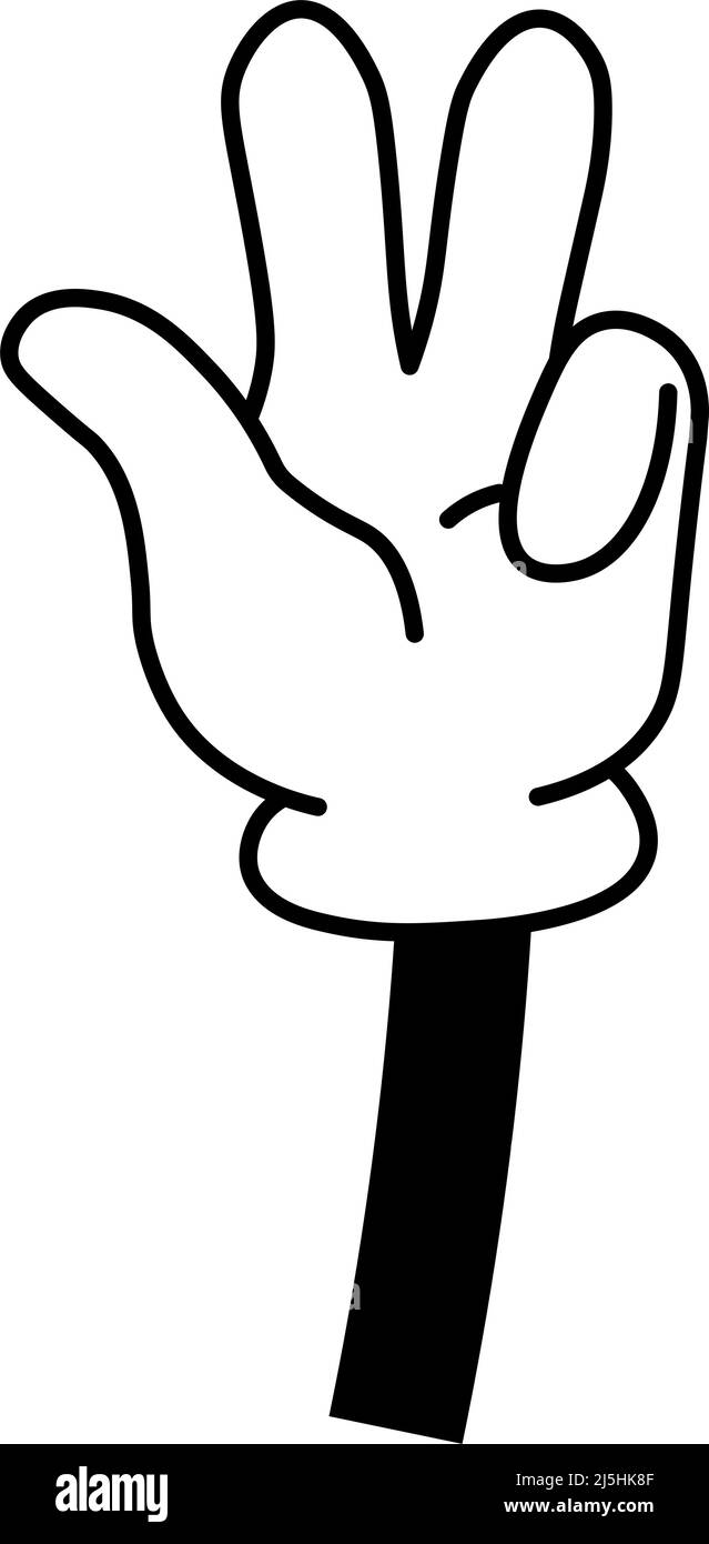 Victory sign hand gesture non verbal communication Stock Vector Image ...