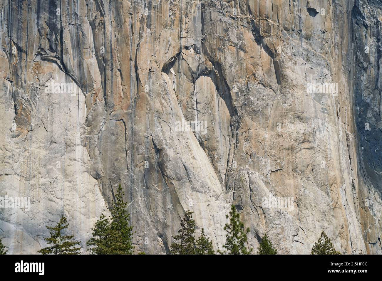 Heart shaped crack in the granite rock of El Capitan, Yosemite National Park, California. Stock Photo