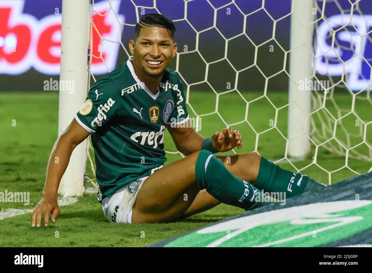 Sao Paulo, Brazil. 23rd Mar, 2022. SP - Sao Paulo - 03/23/2022 - PAULISTA  2022, PALMEIRAS X ITUANO - Rony, a Palmeiras player, celebrates his goal  with players from his team during