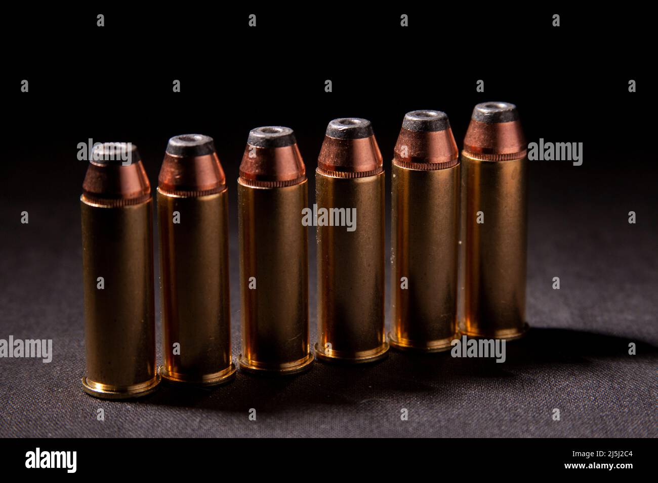 44 magnum bullets. Stock Photo