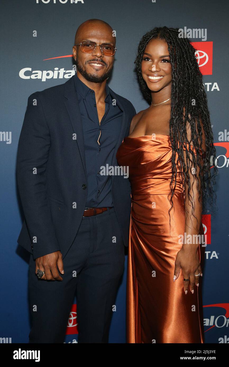 Hollywood, Ca. 23rd Apr, 2022. Deji LaRay and Shar Davis Olasimbo at