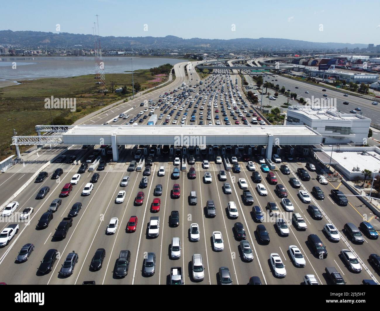 California, United States. 23rd Apr, 2022. Vehicles are passing through ...