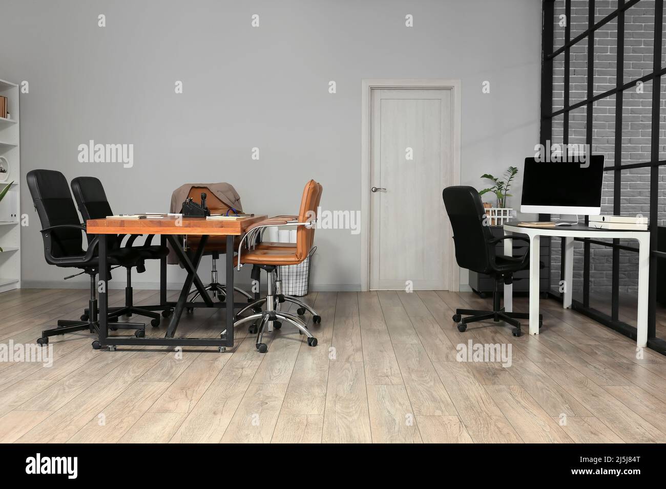 Interior of office with modern furniture Stock Photo Alamy