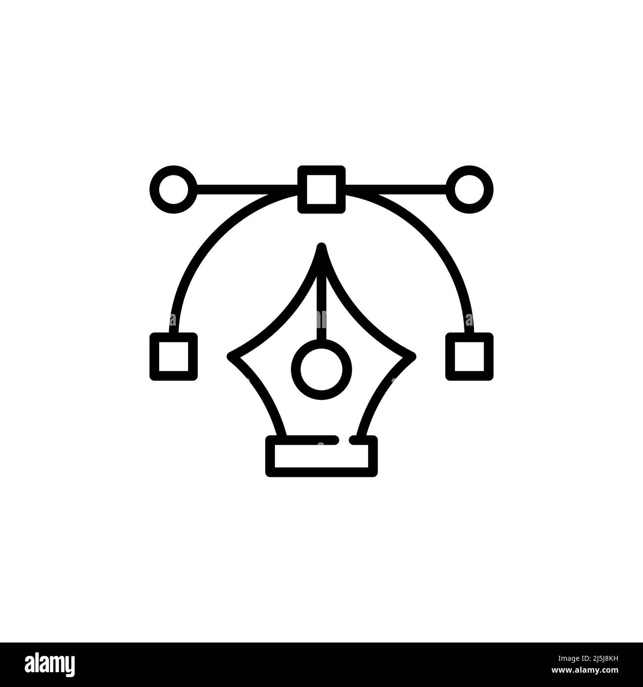 Pen tool icon. Pixel perfect, editable stroke, line Stock Vector Image ...