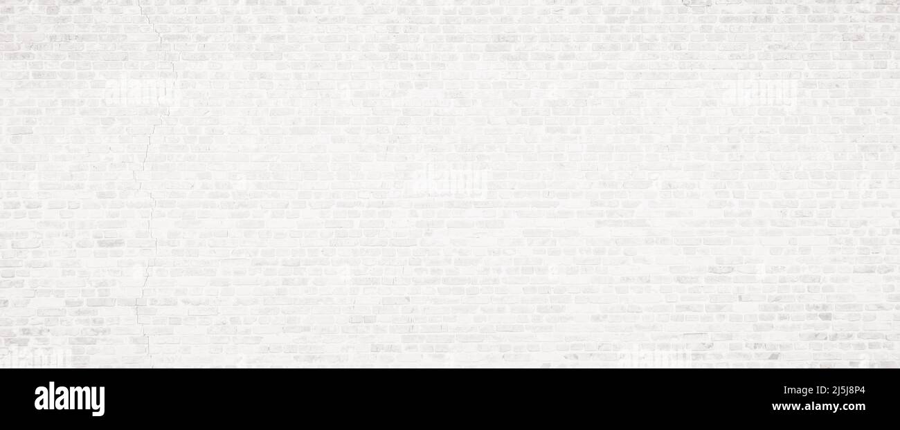 White or light gray brick wall texture background Stock Photo