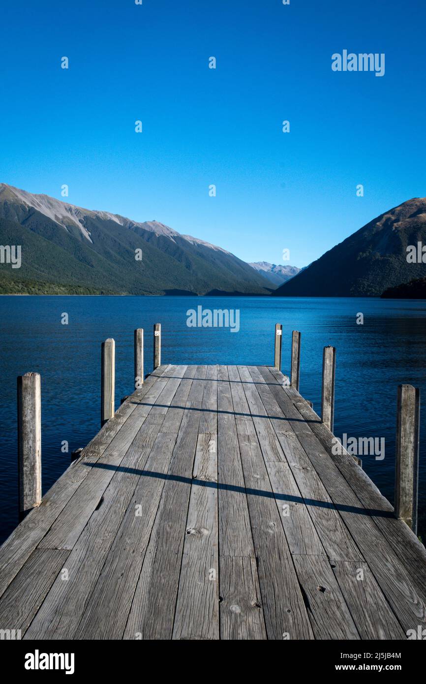 Lake Rotoiti, Nelson Lakes National Park, South Island, New Zealand Stock Photo