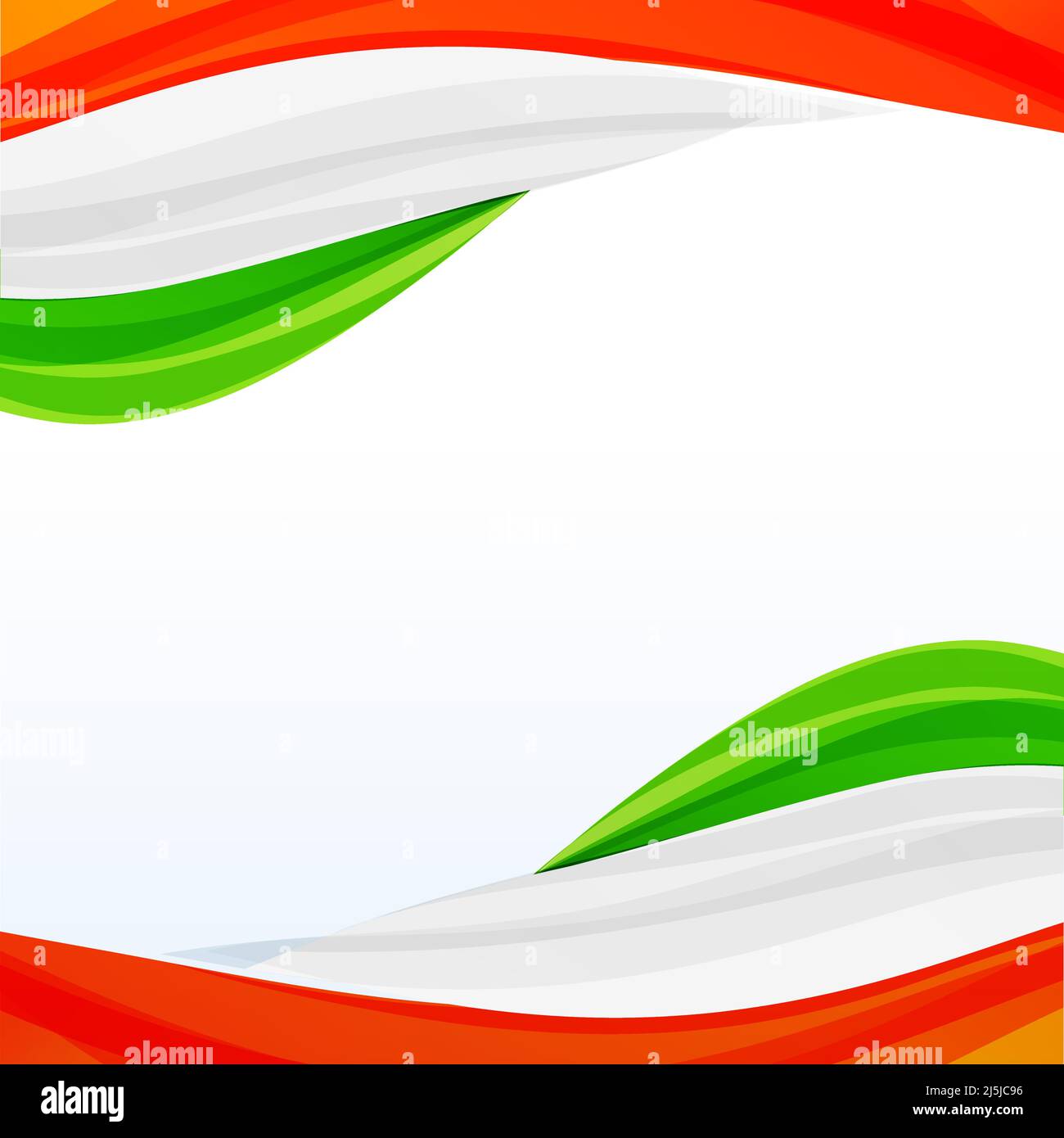 Wavy background wallpaper and copy space with orange white and green color. Vector illustration Stock Vector