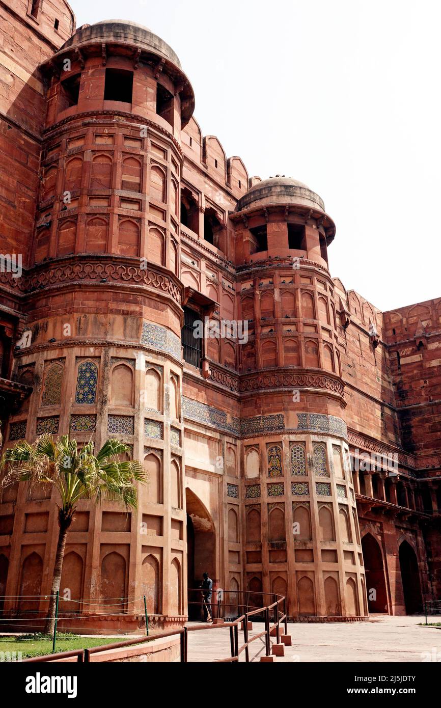 Agra Fort Historic red sandstone fort of medieval India also known as
