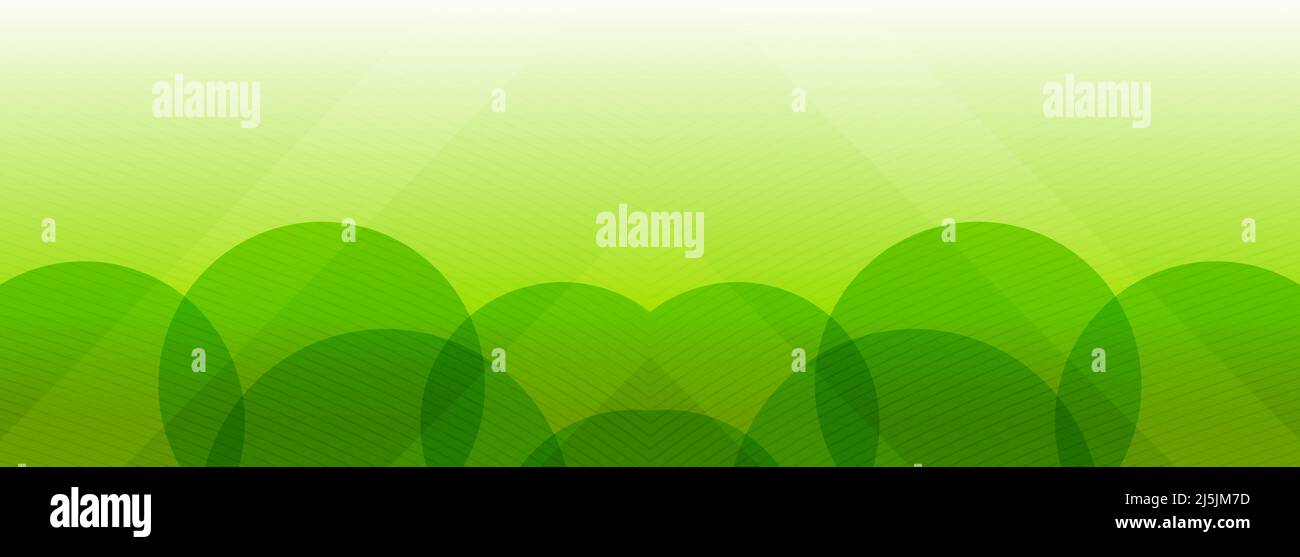 Green eco themed circle copy space background. Vector illustration Stock Vector