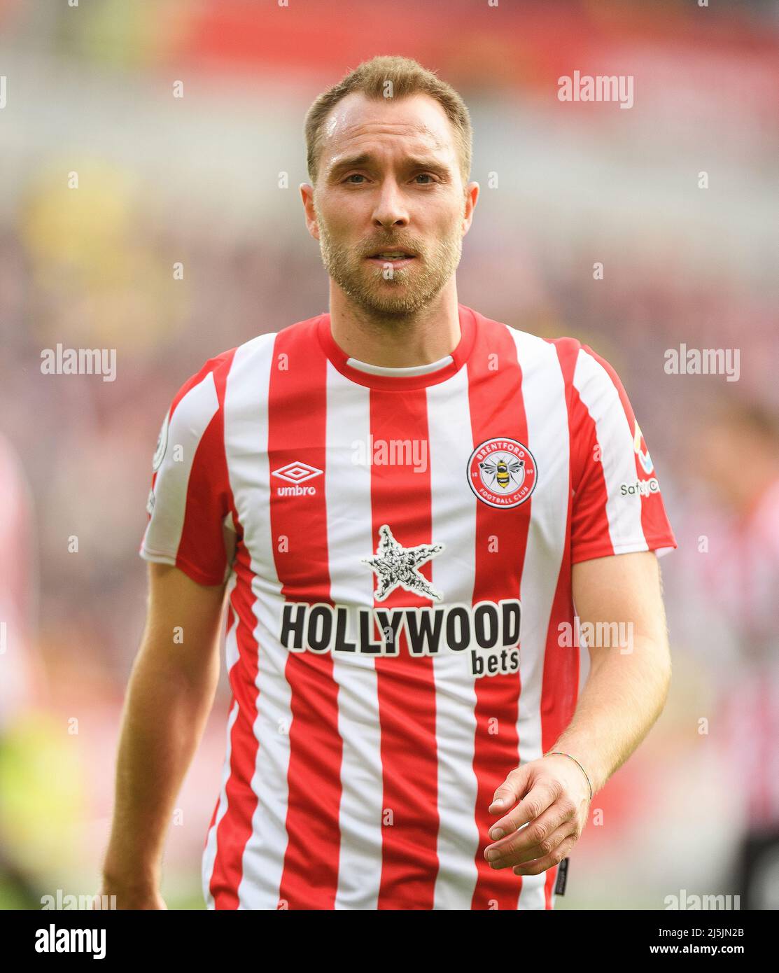 London, UK. 23rd Apr, 2022. 23 April 2022 - Brentford v Tottenham Hotspur - Premier League - Brentford Community Stadium Christian Eriksen during the Premier League match at Brentford. Picture Credit : Credit: Mark Pain/Alamy Live News Stock Photo
