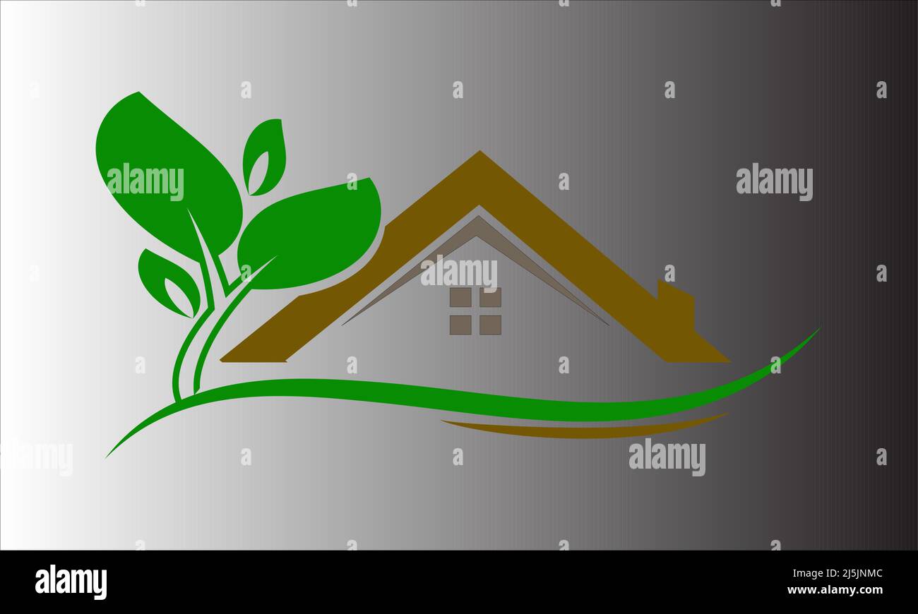 Real estate Logo. Luxury real estate logo illustration with gold roof