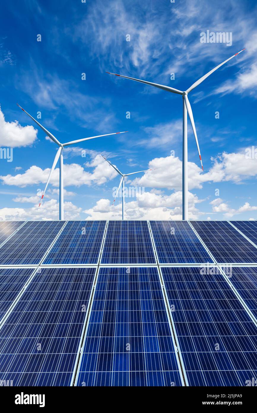 Wind energy solar hi-res stock photography and images - Alamy