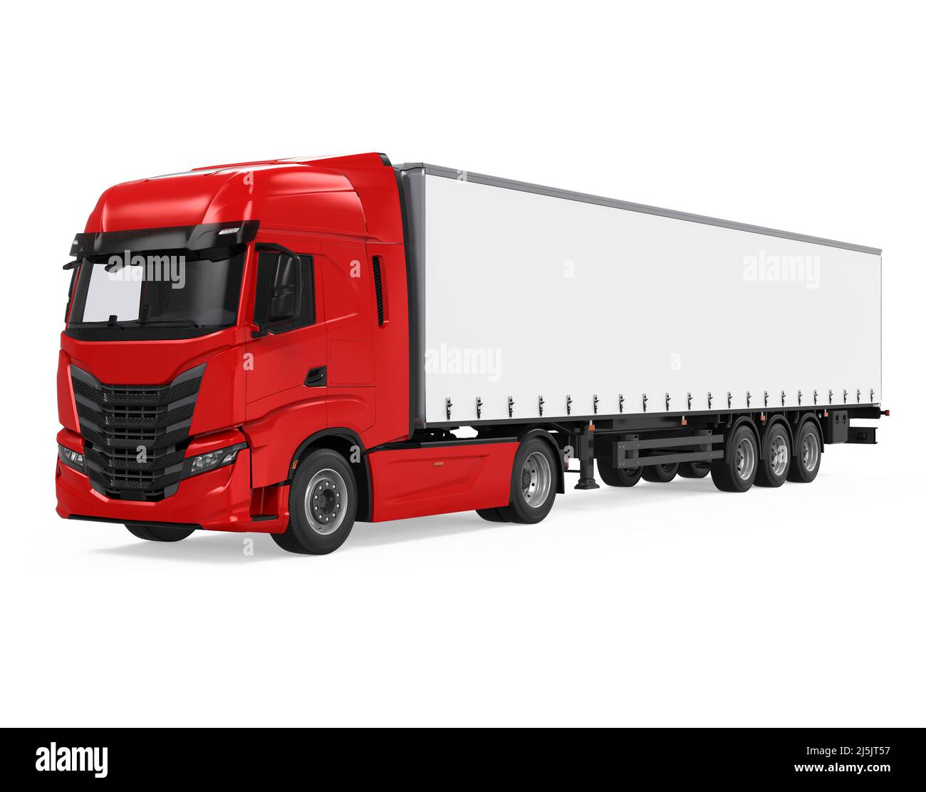Container Truck Isolated Stock Photo