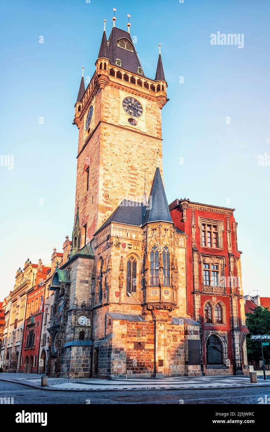 Old Town Hall in Prague city, Czechia Stock Photo