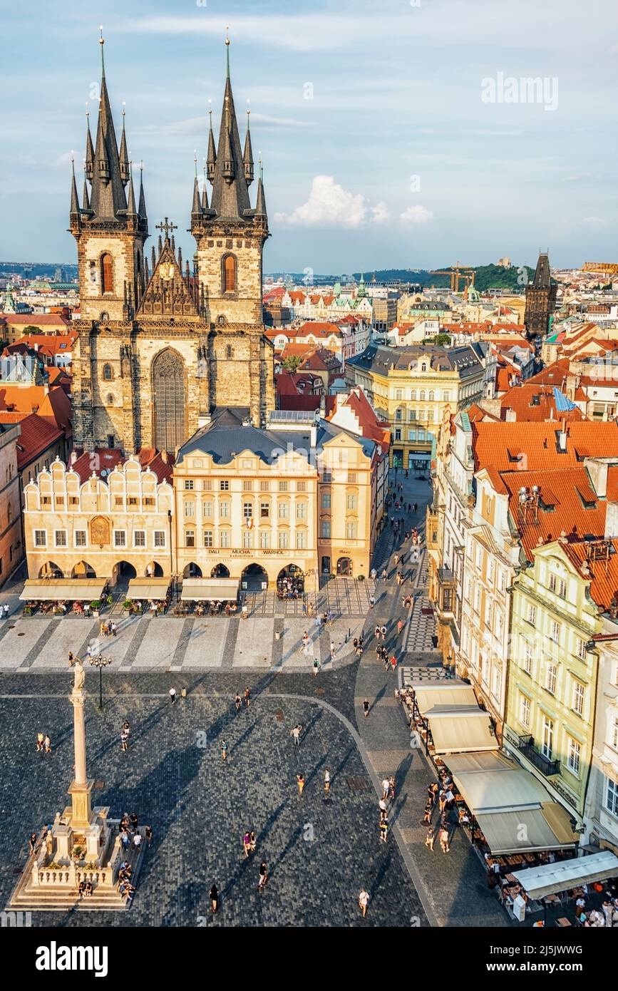 Old Town Square in Prague, Czechia Stock Photo