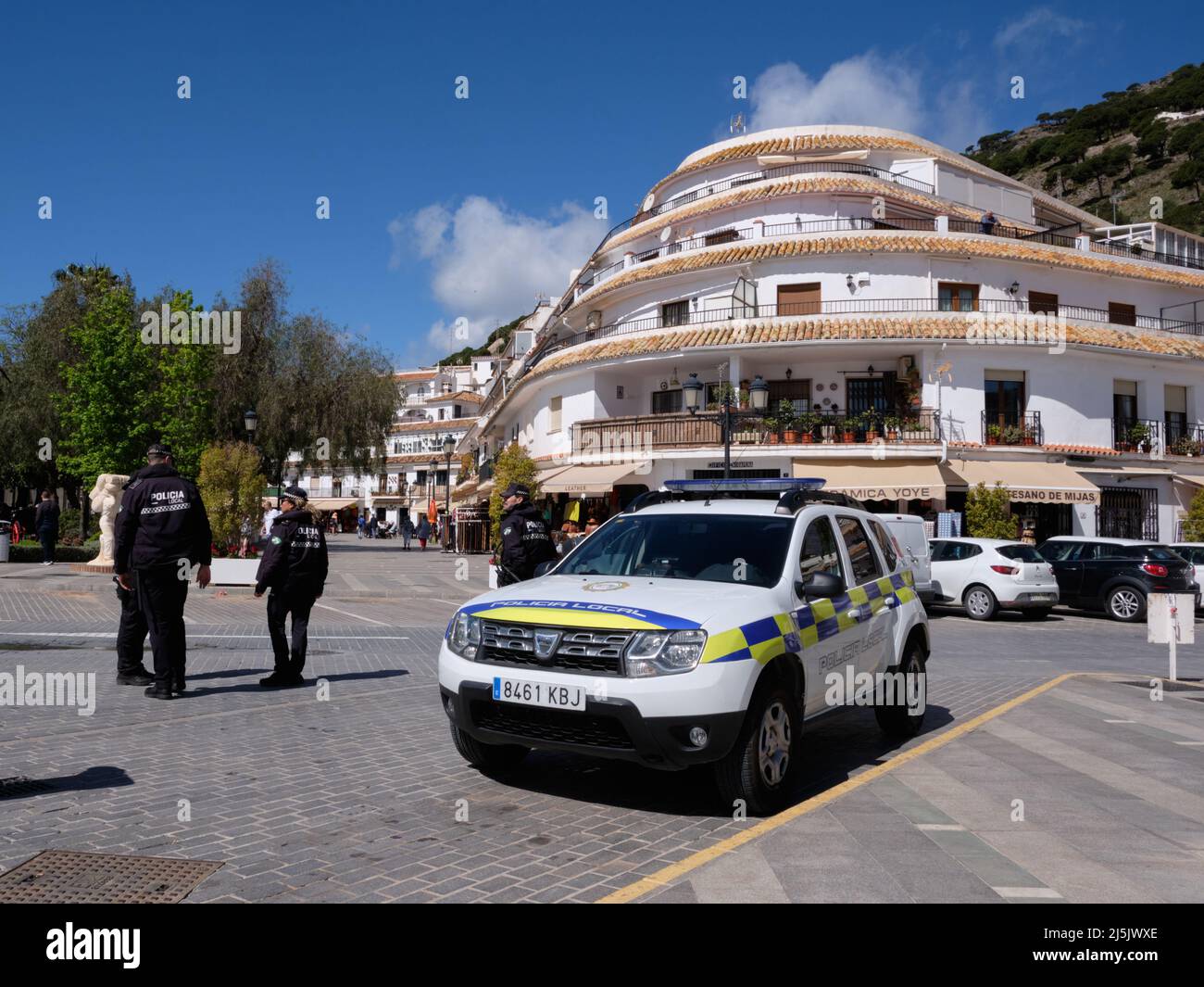 Dacia Duster, police car of Mijas, Malaga province, Spain. Stock Photo