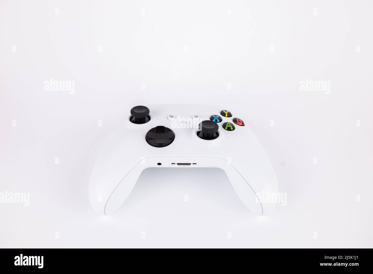 a joystick for game console gamepad on white background Stock Photo - Alamy