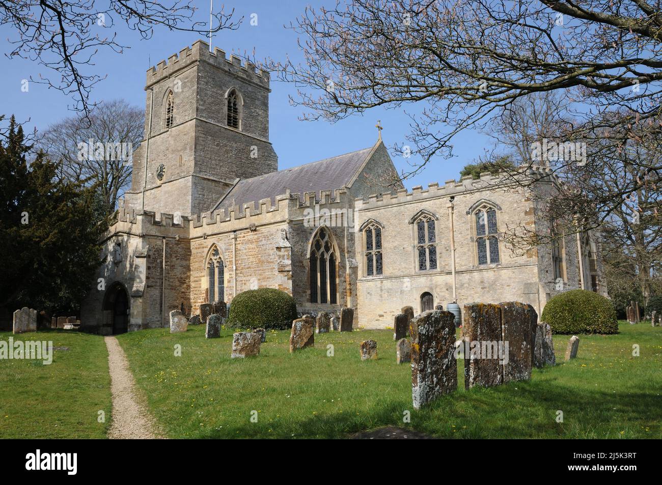 St Peter & St Paul Church, Steeple Aston, Oxfordshire Stock Photo