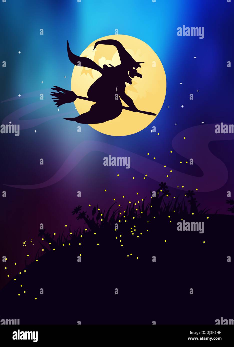 Full moon on halloween Stock Vector Images Alamy