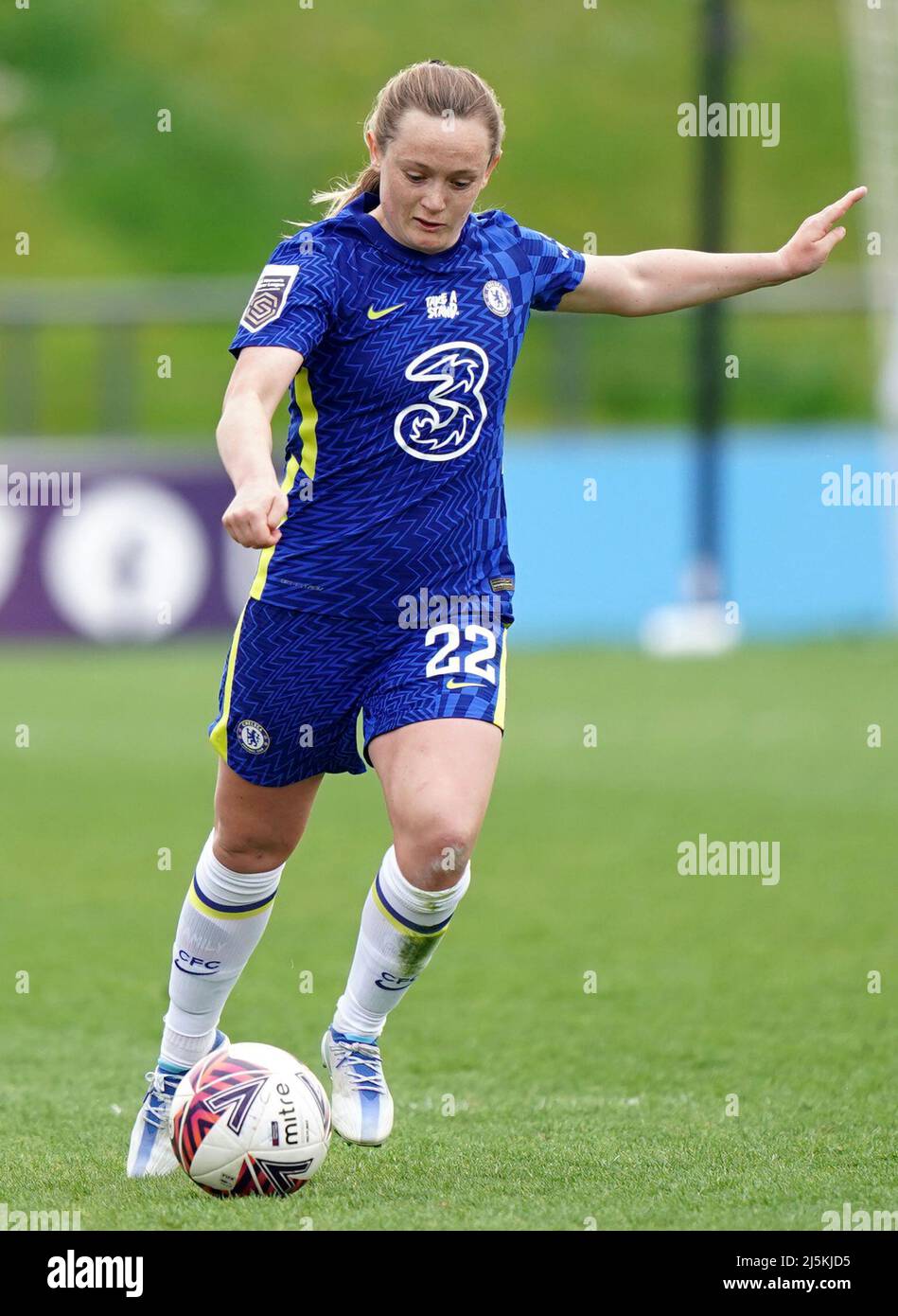 Chelsea's Erin Cuthbert in action during the Barclays FA Women's Super League match at The Hive Stadium, London. Picture date: Sunday April 24, 2022. Stock Photo