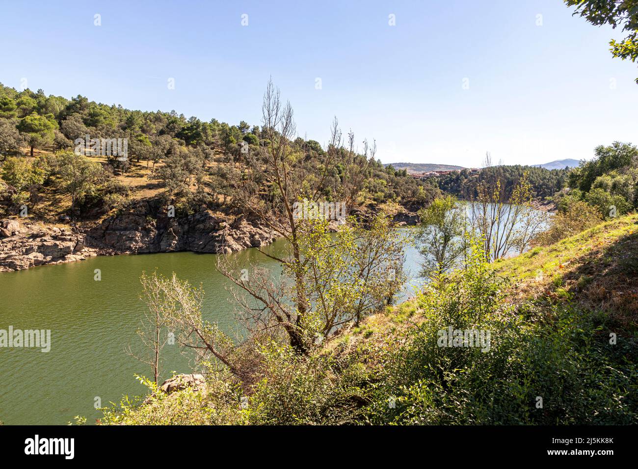 Buitrago del Lozoya, Spain. The Lozoya river, as seen from the city walls Stock Photo