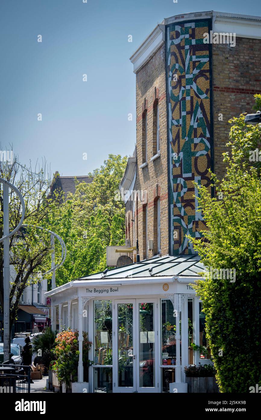 The Begging bowl restaurant in Bellenden road Peckham Stock Photo