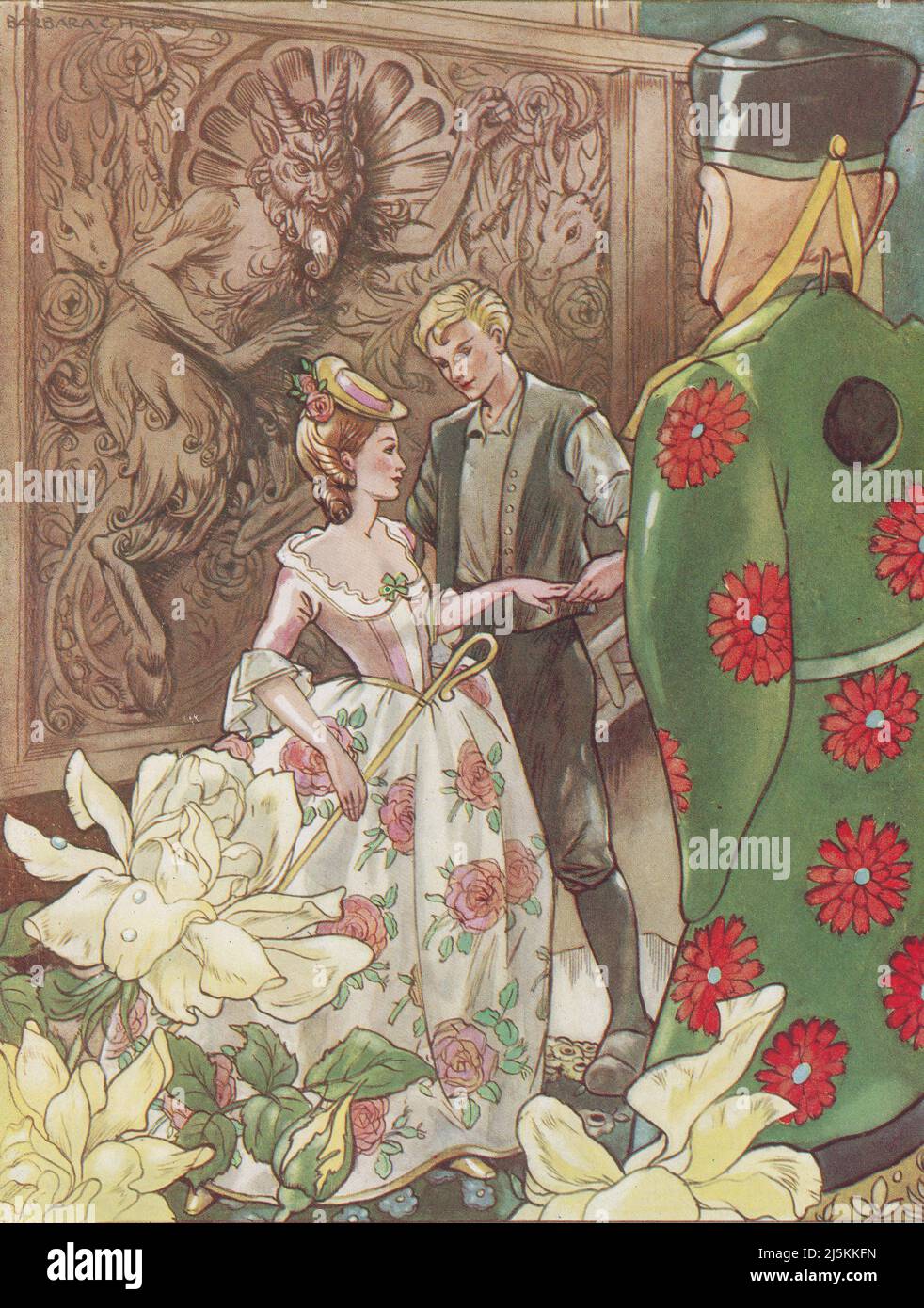 Vintage illustration from Stories from Hans Andersen The Shepherdess